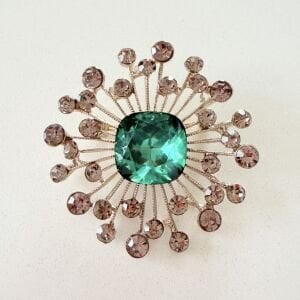 Yeşil Taşlı Broş