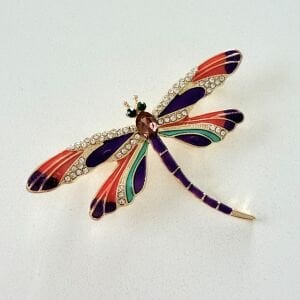 Mor Mineli Yusufçuk Broş