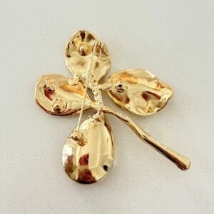 Somon Kristal Taşlı Çiçek Broş