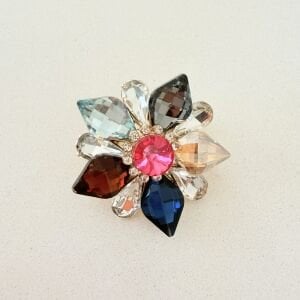 Renkli Kristal Taşlı Broş