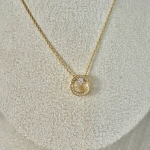 Özel Seri Mini Taş Detaylı Daire Kolye