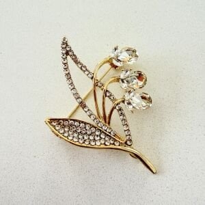 Taşlı Tomurcuk Broş