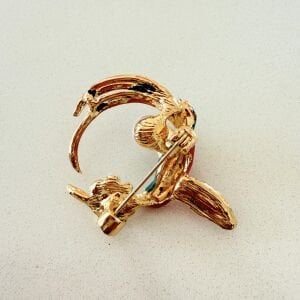 Renkli Mineli Kuş Broş