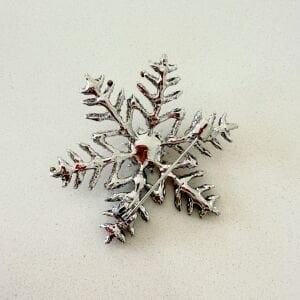 Renkli Taşlı Gümüş Kartanesi Yeniyıl Broş