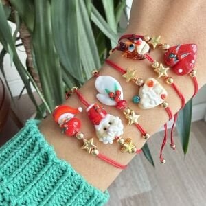 Geyik Murano Cam Bileklik