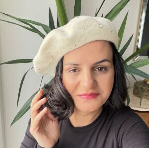 Taşlı Ekru Ressam Bere