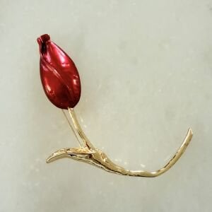 Kırmızı Lale Broş