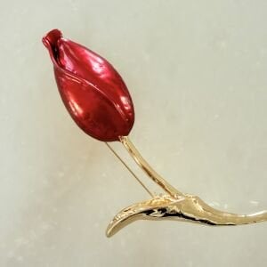 Kırmızı Lale Broş