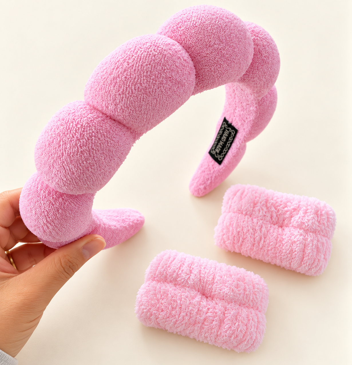 Pembe Makyaj Tacı Ve Bileklik