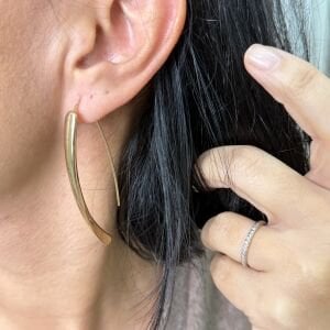 Altın Kaplama Tasarım Küpe