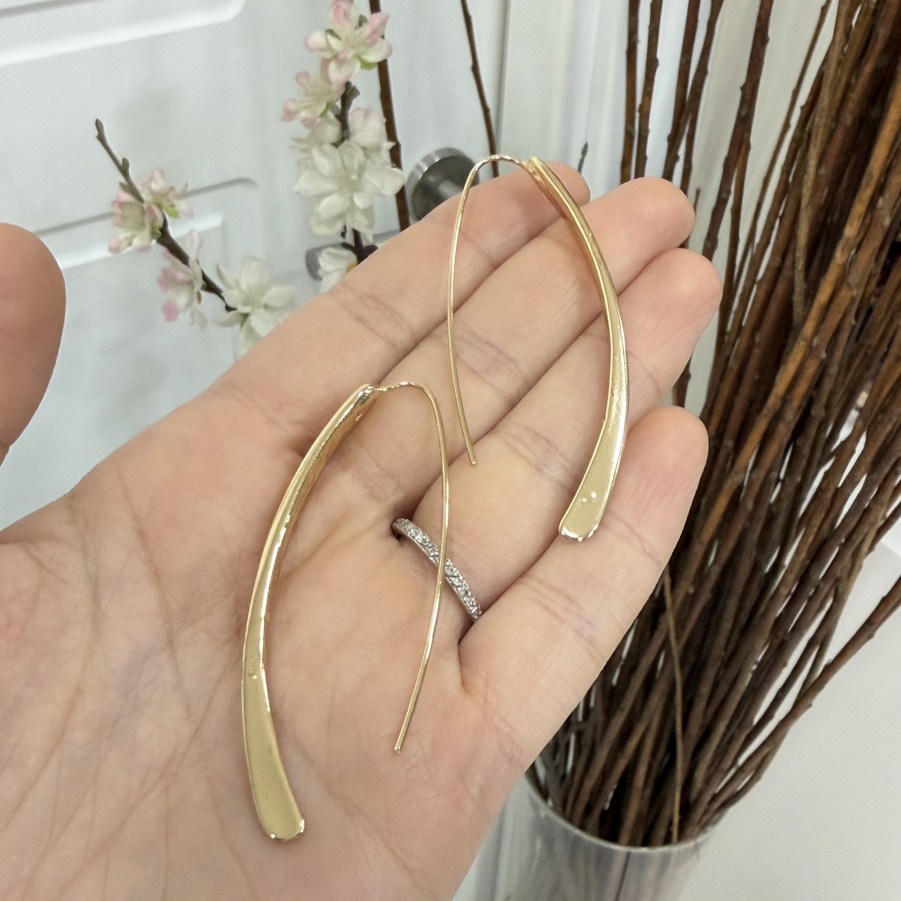 Altın Kaplama Tasarım Küpe