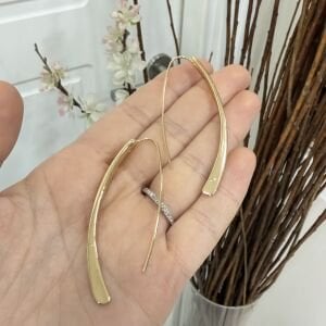 Altın Kaplama Tasarım Küpe