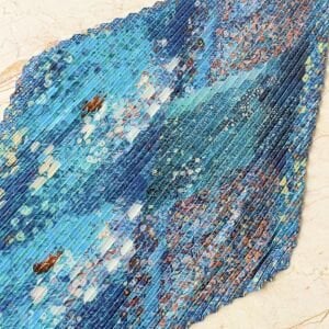 Balık Broş Pliseli İpek Saten Fular Kombin