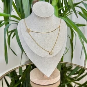 Altın Kaplama 3lü Yıldız Kolye