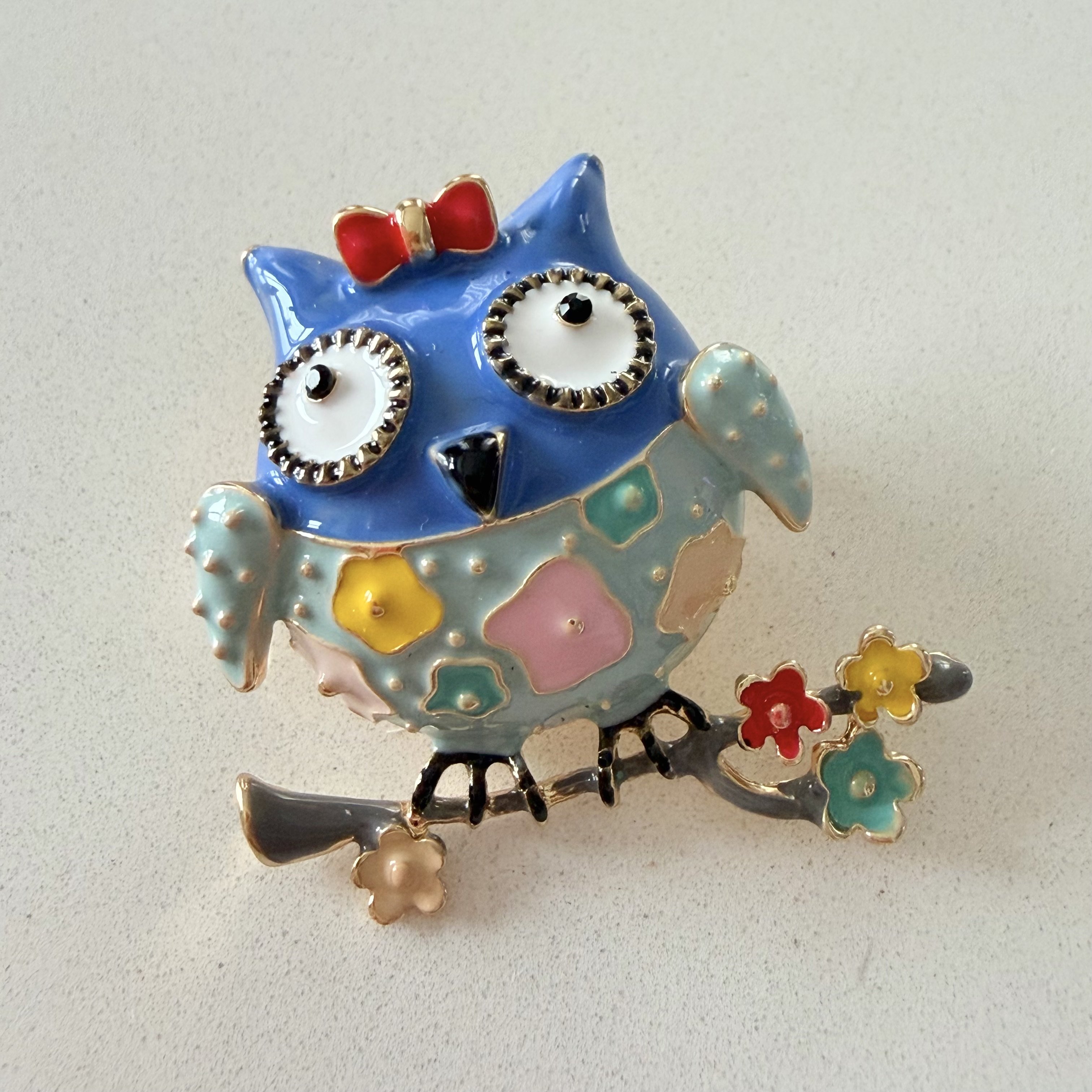 Mineli Baykuş Broş