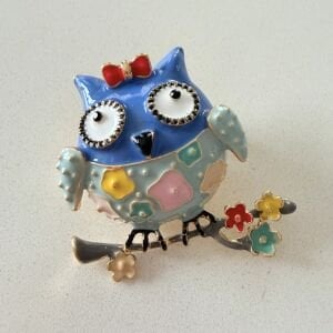 Mineli Baykuş Broş