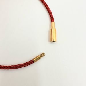 Çelik Vidalı Kırmızı İp Bileklik -19cm-