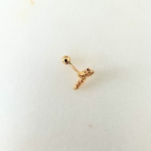 Çelik Taşlı Çivi Tragus Küpe