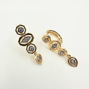Özel Seri 4 Sıra Taşlı Küpe