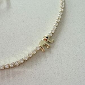 Altın Kaplama Fil Figürlü Su Yolu Bileklik