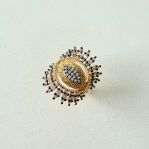 Altın Kaplama Kirpik Detaylı Göz Yüzük