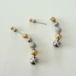 Altın Kaplama Tasarım Topçuk Küpe