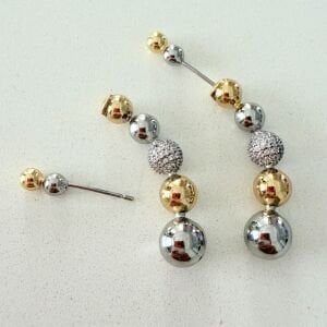 Altın Kaplama Tasarım Topçuk Küpe