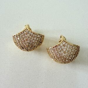 Altın Kaplama Taşlı Sepet Küpe