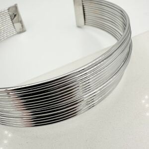 Altın Kaplama Geniş Kolye -gümüş-