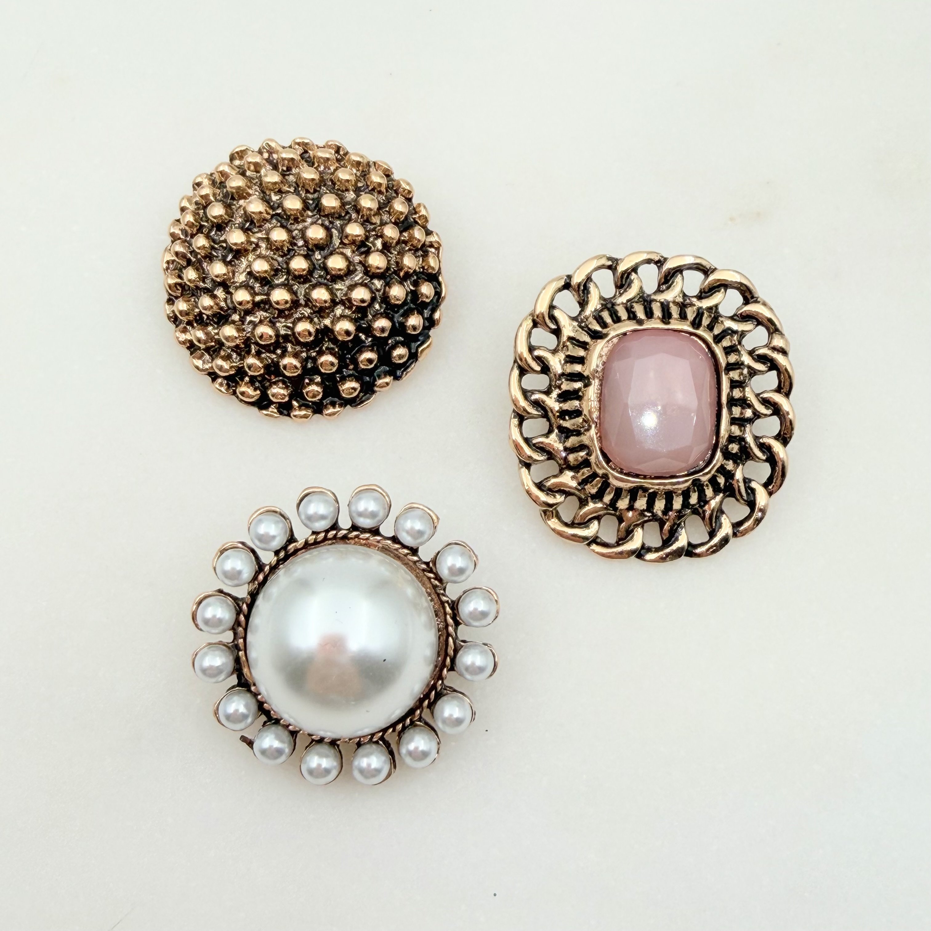 İnci Detaylı 3’lü Set Broş