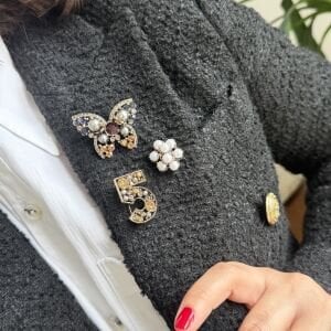 Kelebek Detaylı 3’lü Set Broş