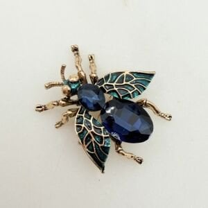 Mavi Taşlı Arı Broş