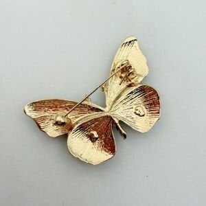 Siyah Mineli Kelebek Broş