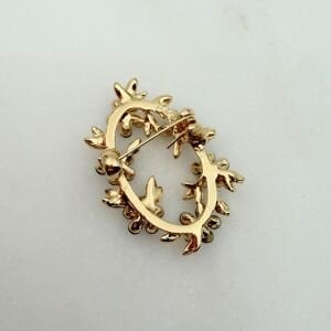 Mavi Taşlı Çiçek Broş