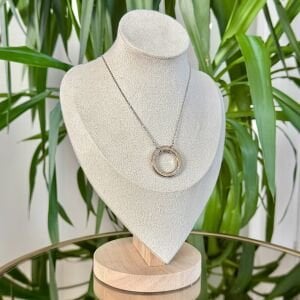 Çelik Marka Model Çift Renkli Halka Kolye