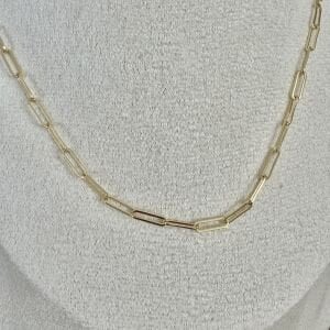 Altın Kaplama Ataç Zincir Kolye (60cm)