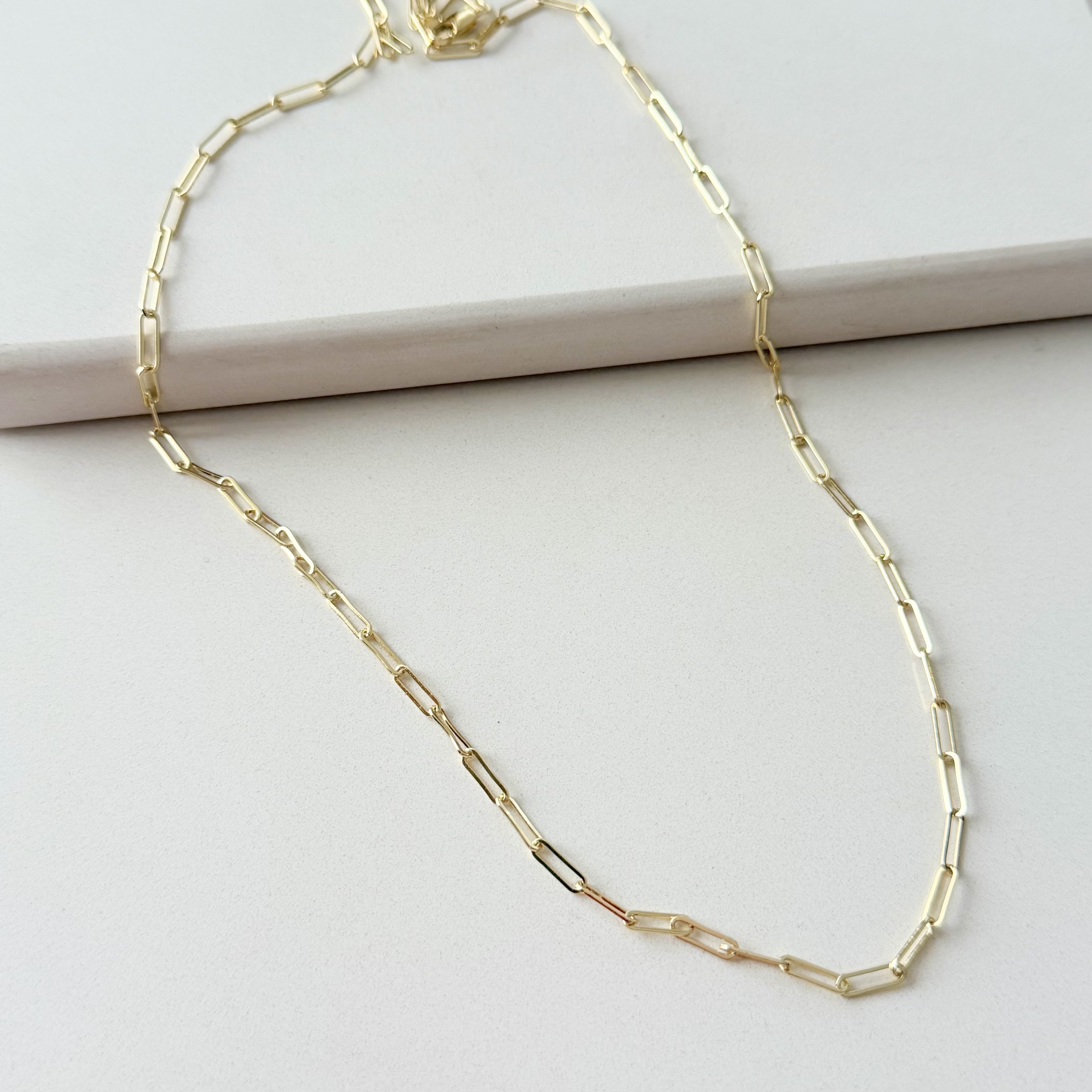 Altın Kaplama Ataç Zincir Kolye (60cm)