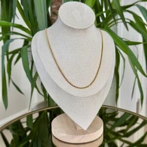 Altın Kaplama Singapur Zincir Kolye (60cm)