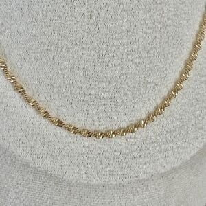 Altın Kaplama Singapur Zincir Kolye (60cm)