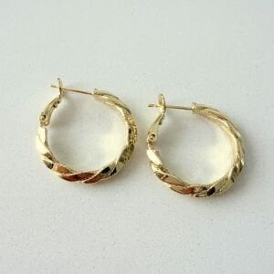 Altın Kaplama Burgu Halka Küpe (2,5cm)