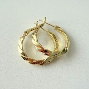 Altın Kaplama Burgu Halka Küpe (2,5cm)