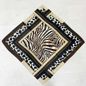 Karışık Desenli İpek Saten Fular (70*70cm)