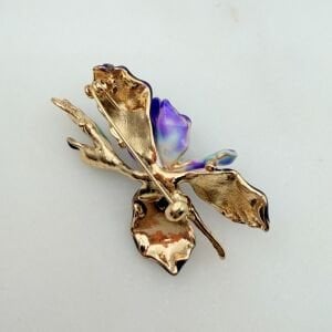 Mor Süsen Çiçeği Broş