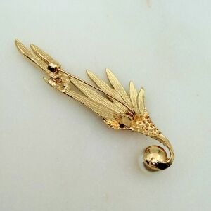 İnci Detaylı Simli Mavi Kanat Broş