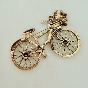Renkli Taşlı Bisiklet Broş
