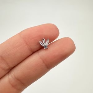 Taşlı Yelpaze Model Tragus Küpe