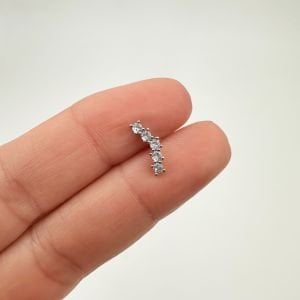 5 Taşlı Tragus Küpe