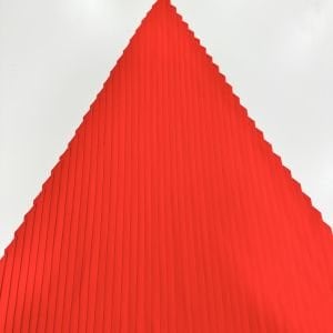 Kırmızı Pliseli İpek Saten Fular