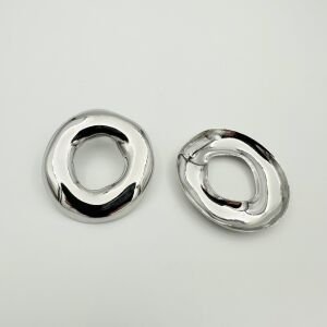 Altın Kaplama Silver İçi Boş Halka Küpe