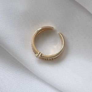 Taşlı 3 sıra Yüzük